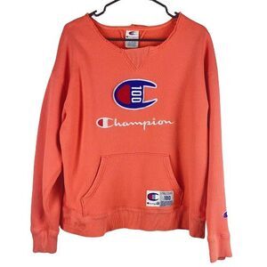 Champion 100 Year Anniversary Women's Large Peach Sweatshirt Pullover